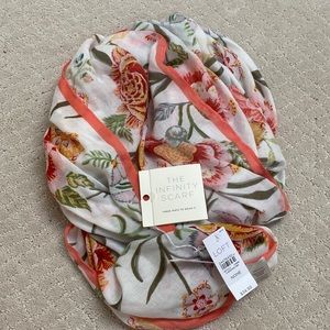 LOFT infinity scarf spring flowers